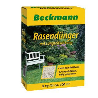 Beckmann Rasendünger mit Langzeitwirkung mit Eisen 3kg