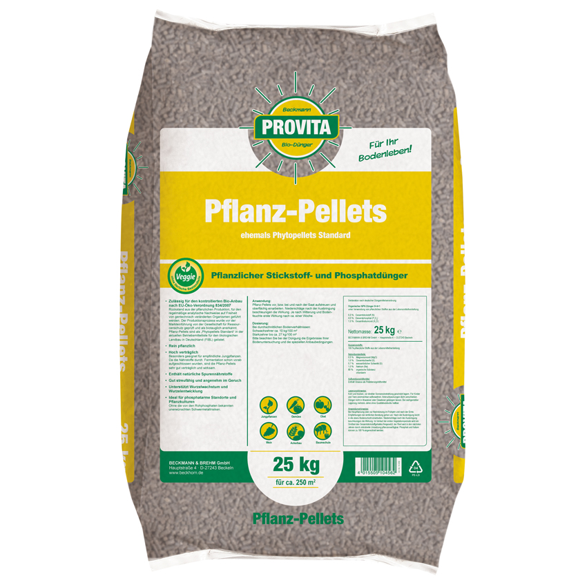 Pflanz Pellets Sack 25kg (Im Bio-Landbau zugelassen)